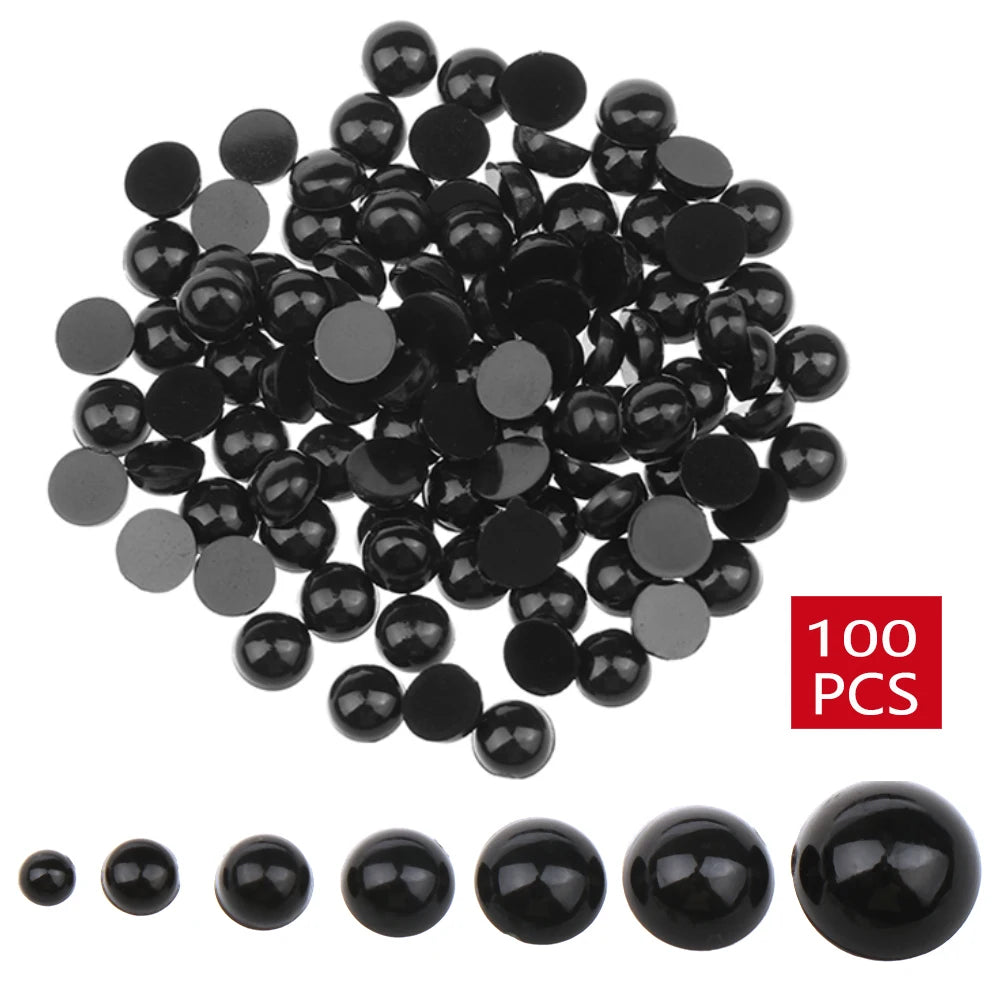 Free Shipping 100Pcs 3-12mm Black Plastic Safety Eyes For Bear doll Animal Doll DIY Craft Children Kids Toy Eyes Accessories