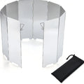 8/9/10 Plates Gas Stove Windscreen Outdoor Camping Picnic Cooking Burner Windproof Screen Aluminum Alloy Wind Screen