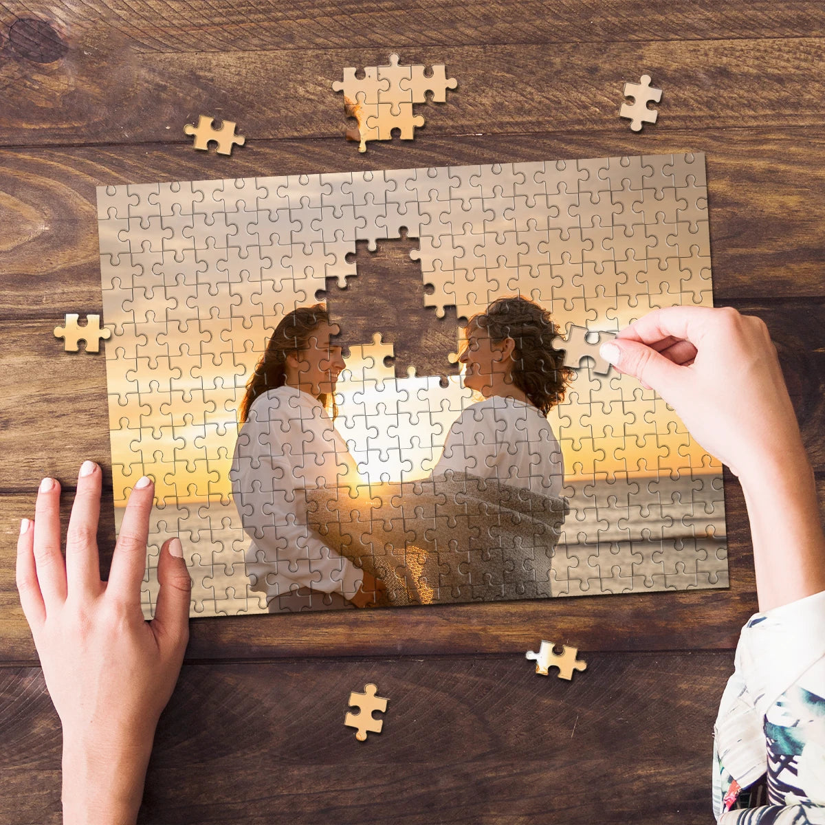 35/300/500/1025 pieces personalized custom photo puzzle friend upload photo for custom puzzle unique gift for family friends sp