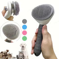 One-click pet hair removal comb for effortless grooming of dogs and cats - floating hair removal brush with automatic function