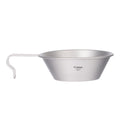 Tiartisan 260ml Titanium Camping Sierra Bowl with Firm Handle Outdoor Picnic Ultralight Portable Salad Meal Bowl Food Container