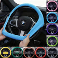 Non-Slip Silicone Steering Wheel Cover Summer Breathable Elastic Universal Fit 38cm Car Steering Wheel Protector Accessories