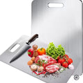 Portable Double Sided Titanium Cutting Board - Food Grade for Kitchen, for Cutting Meat & Fruit, Rustproof