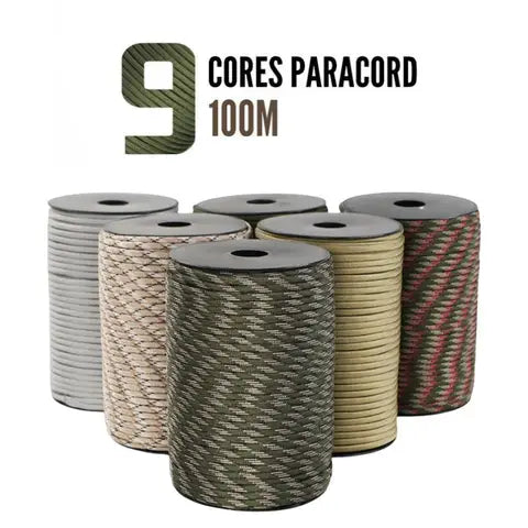 100M/50M 550 Military Standard 9 Core Paracord Rope 4mm Outdoor Parachute Cord Survival Rope Tent Lanyard Strap