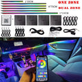 14/18 in 1 LED Acrylic Car Ambient Light RGB 64 213 Color Symphony Acrylic APP Streamer Atmosphere Lamp Kit One Zone Dual Zone