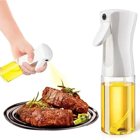 200/300/500ml Oil Spray Plastic Household Kitchen Oil Spray Bottle Or Oil Brush Nebulizer Mist Filling Cooking Dual Use BBQ
