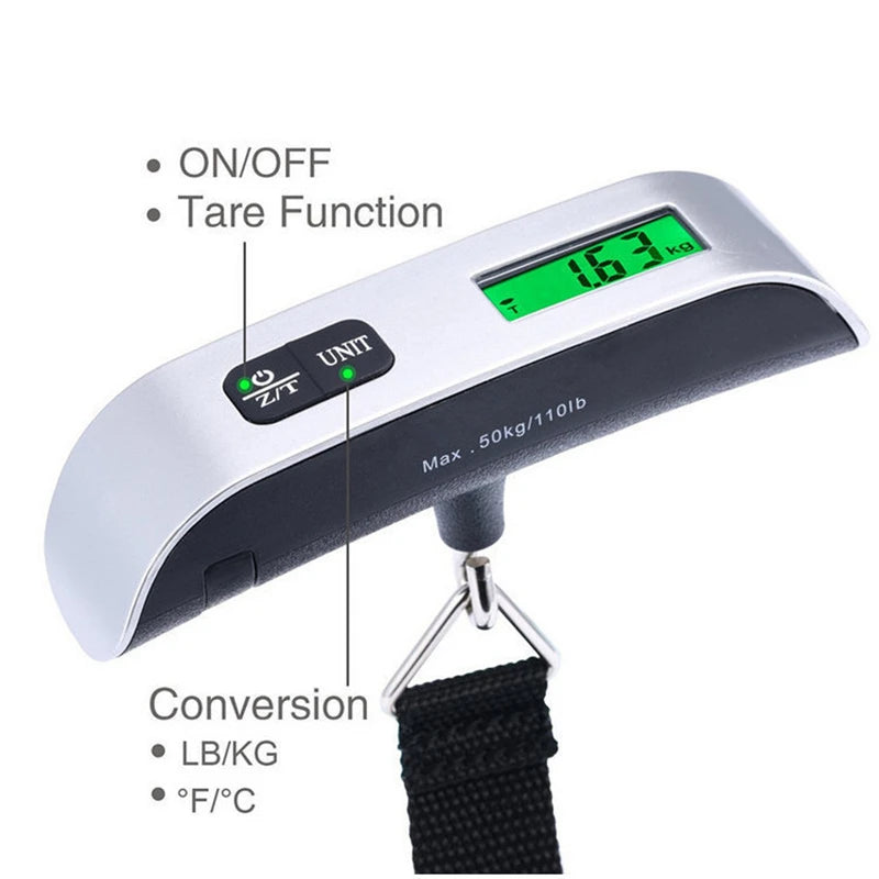 10g-50kg Portable Scale Digital LCD Display Electronic Luggage Hanging Suitcase Travel Weighs Luggage Bag Weight Balance Tools