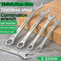 Ultra-thin Open Wrench 5-32MM Ratchet Wrench Universal Wrench Dual Function Wrench for Bicycle Motorcycle Car Repair Tool