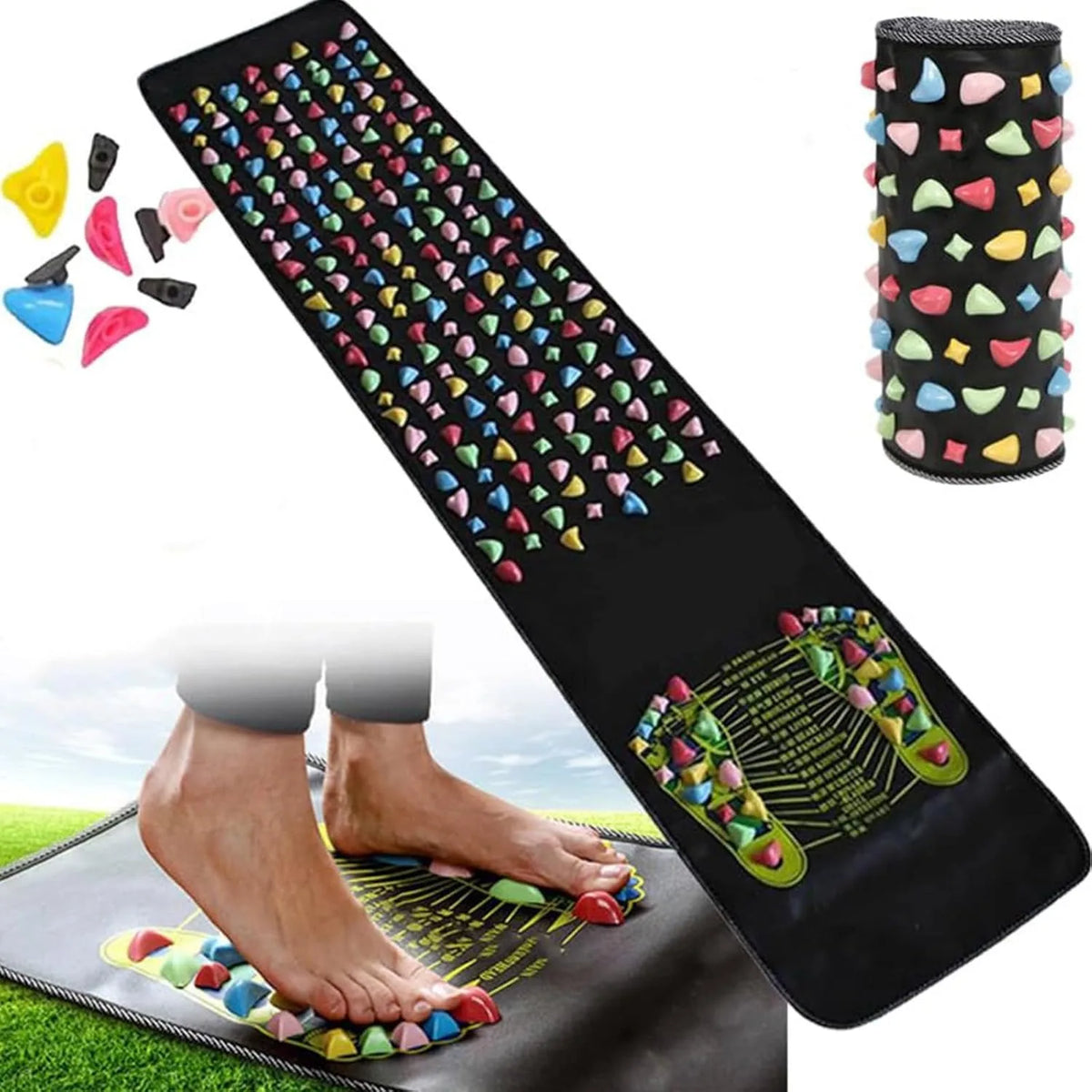 Acupressure Pad Foot Reflexology Massage Pad Healthcare Walking Foot Pressure Pad Reflexology Massage Pad Foot Massager