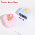 Blumen-Namensstempel für Kinder, Anpassbarer Textstempel, Wasserfester Stempel für Kindergarten-Kleidung, Personalisierter Namensstempel