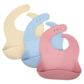 Food-grade silicone bib feeder with three-dimensional and multi-level adjustment, easy to clean
