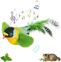 The cat toy simulates bird sounds to entertain the cat, elastic rope to relieve boredom and protect against scratching and biting