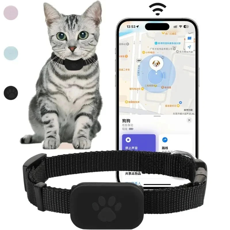 Mini Bluetooth Pet Tracker Collar for Dogs & Cats – Anti-Lost Movement Alert (iPhone Only)