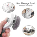 Pet Hair Removal Comb, Automatic Grooming Brush, Durable Stainless Steel Cat Grooming Tool for Removing Loose Pet Hair, Daily Grooming