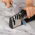 Kitchen 4-Segment Knife Sharpener Multifunctional Portable Non-slip Base Knife Sharpener Household Kitchen Gadgets Accessories