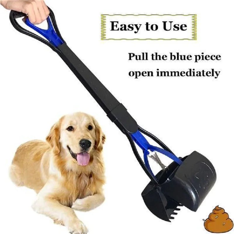 Heavy-Duty Long Handle Pooper Scooper – Jaw Clamp Dog Waste Picker for Dogs, Puppies & Cats