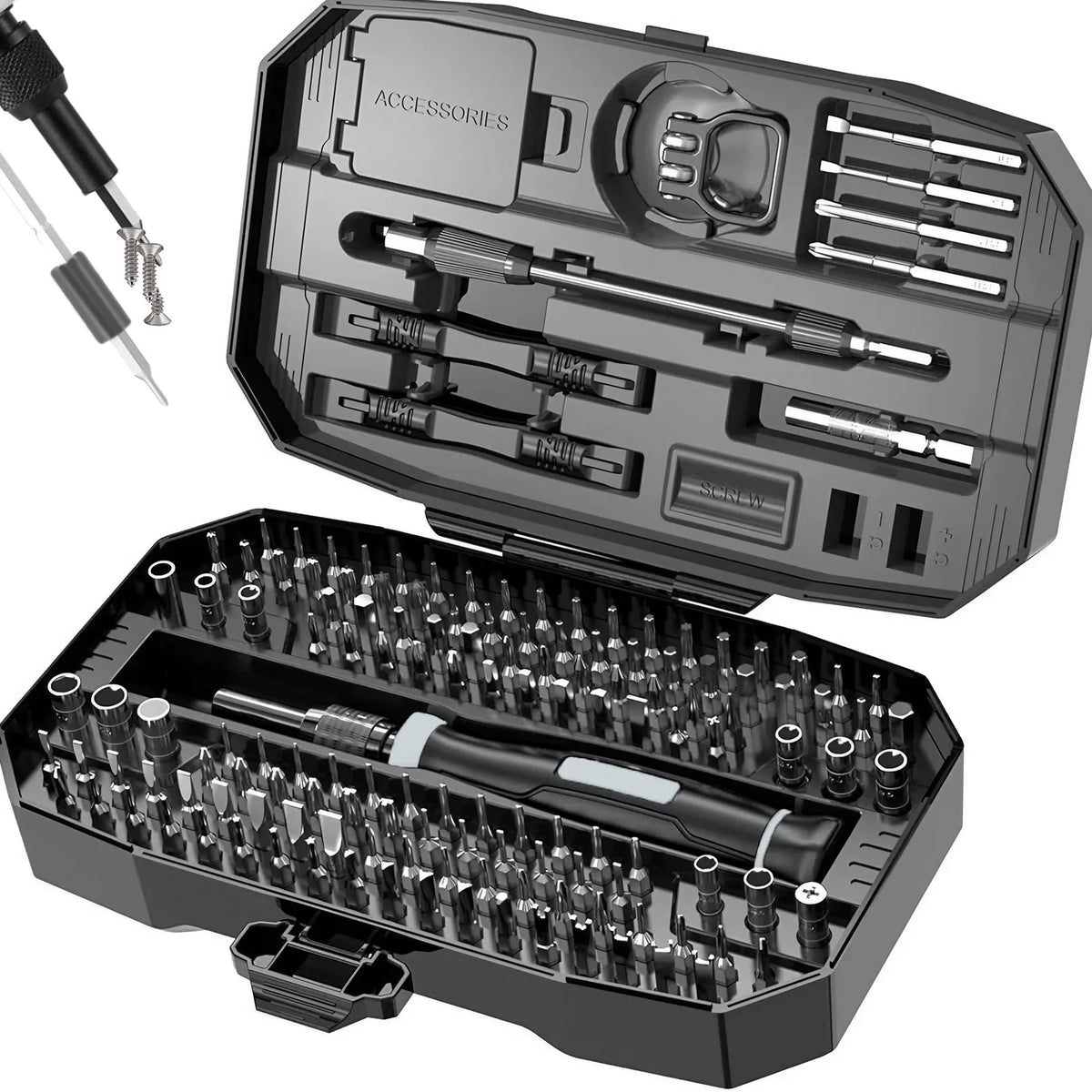 Precision screwdriver set, laptop tool kit, 152/25 in 1 professional computer screwdriver repair kit t5 t6 torx screw driver