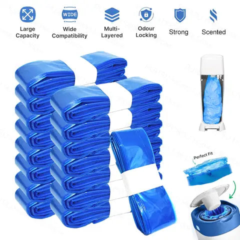 Multicolored diaper pails, refills for Tommee Tippee Sangenic Simplee or Twist&Click for Angelcare, for Genie for Munchkin pails