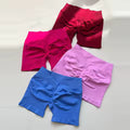 Women Yoga Sports Shorts High Waist Summer V Shape Widened Peach Hip Lifting Tight Fit Three Piece Fitness Shorts