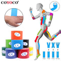 2,5 cm/5 cm Kinesiologie-Tape, Sportbänder, 5 m, Sport-Erholungsumreifung, Fitnessstudio, wasserdicht, Tennis, Muskelschmerzlinderung, Kniebandage