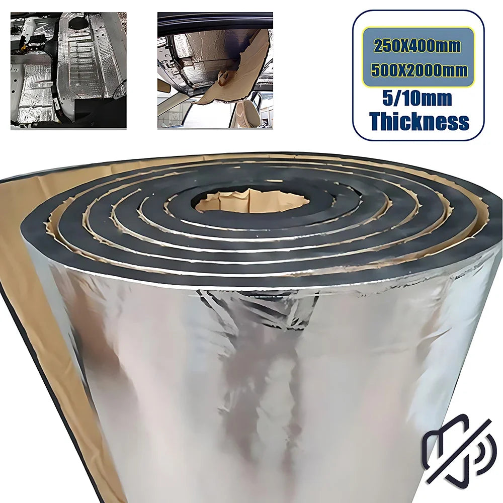 5/10mm Car Sound Insulation Mat Noise Dampening Heat Insulation Noise Insulation Mat Bonnet Closed Cell Foam Accessories Various Sizes