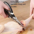 Multifunctional kitchen scissors, household scissors for fish slaughter, vegetable cutting, roasting poultry, bone scissors, stainless...