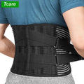 Tcare sports back supports to relieve back pain with 6 stays, breathable back support for work, non-slip lumbar support strap