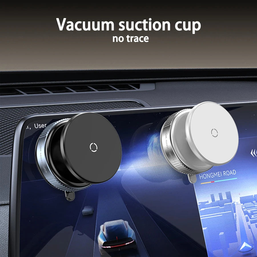 Car phone holder, Magsafe magnetic vacuum, intelligent car holder 360° rotation magnetic vacuum adsorption suction cup holder car