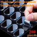 YITAPE 200 Pcs Clear Double Sided Tape Waterproof Seamless Adhesive Pads for Poster Photo Frame Car Home Office Decoration