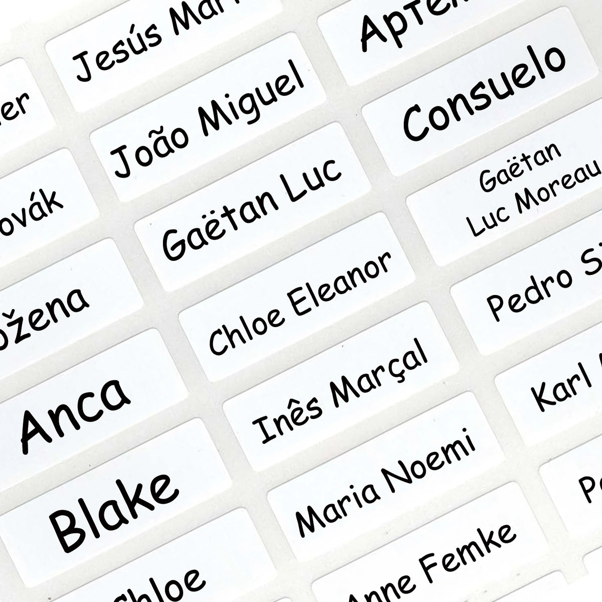 Personalisierte Namensaufkleber, individuelle wasserfeste weiße Etiketten, zum Aufkleben, für Kinder, Lehrer, Eltern, Schule, Kindertagesstätte