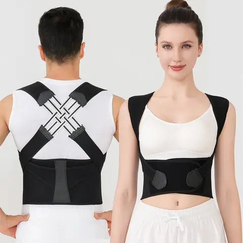 Back Support Posture Correction for Women and Men, Shoulder Extension Adjustable Full Back Support for Upper and Lower Back Pain Relief