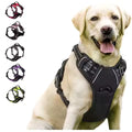 Adjustable anti-pull dog harness with front clip, reflective, comfortable handle for medium to large dogs when walking