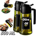 Olive Oil Dispenser Plastic Bottle for Kitchen Accessories Air Fryer Accessories Olive Oil Sprayer Cooking Utensil Opaque Dark Green