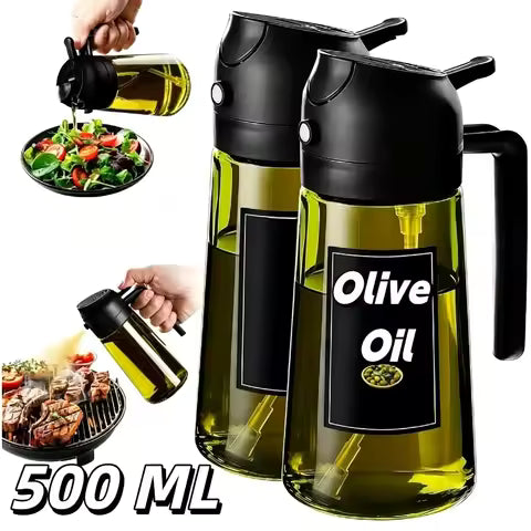 Olive Oil Dispenser Plastic Bottle for Kitchen Accessories Air Fryer Accessories Olive Oil Sprayer Cooking Utensil Opaque Dark Green