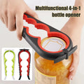 Can Opener Multifunctional Four in One Drink Bottle Opener Cap Twister Four Position Can Opener Non-Slip Cap Twister