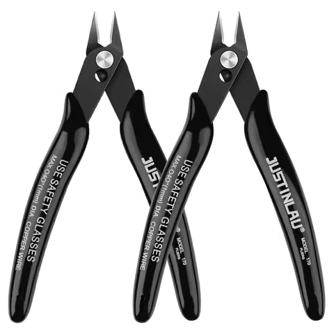 2-Piece Mini Flush Cutter Pliers – Wire & Cable Cutting Tool