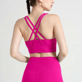 New Summer Sexy Sports Bras Women Fitness Vest Sports Top Cross Back Yoga Bra Running Fitness Breathable Shockproof Yoga Bra