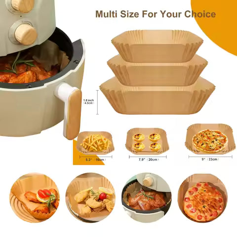 Air Fryer Paper Disposable Baking Paper Non-Stick Air Fryer Baking Paper Microwave Baking Paper Liners