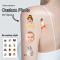Temporäre Tattoo-Aufkleber mit individuellen Fotos, anpassbare Tattoo-Aufkleber mit Familienfotos, geeignet für Hochzeitsfeiern