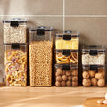 Sealed Jars Kitchen Grain Storage Organizer Large Tank Plastic Moisture-resistant Storage Box Household Spice Jars Set