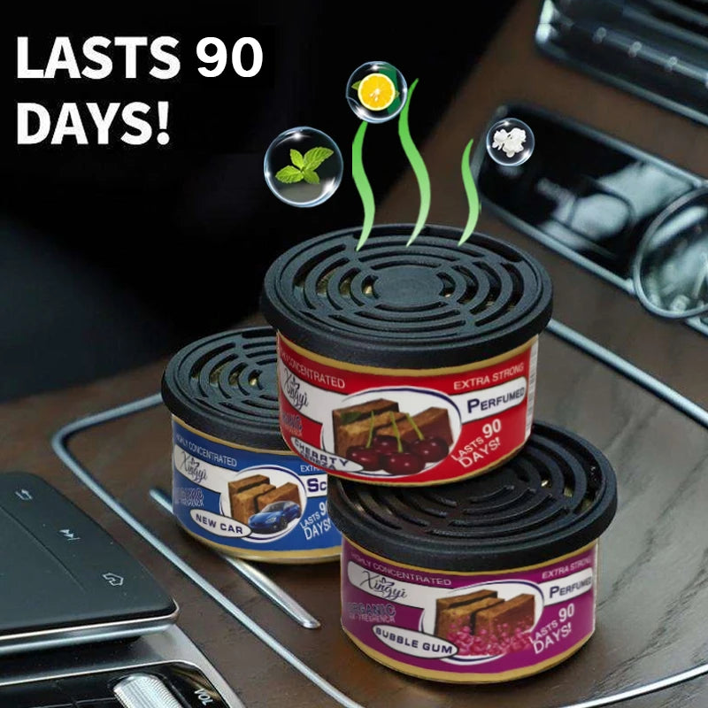 Car Air Freshener Perfume Car Odor Remover Canned Wood Block Long Lasting Car Aromatherapy Home Wardrobe Deodorant Accessories