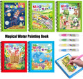 1pc Reusable Kids Magic Water Drawing Books with Pen Repeated Coloring Book Magic Water Drawing Book Sensory Early Education Toys