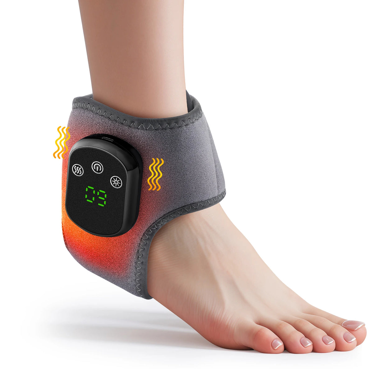 Elektrisches Fußmassagegerät, Vibration, Entspannung, Knöchelmassagegerät, warme heiße Kompresse, Knöchelbandage, Gelenkverstauchung, Unterstützung für Knöchelschutz