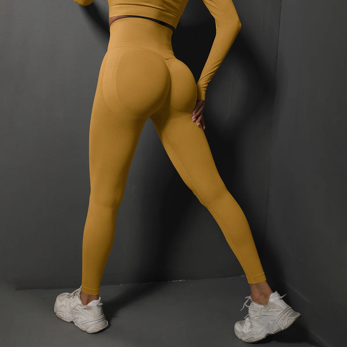High waist yoga leggings for women, seamless push up sports leggings, fitness running pants, hip lift yoga pants, high elastic gym leggings