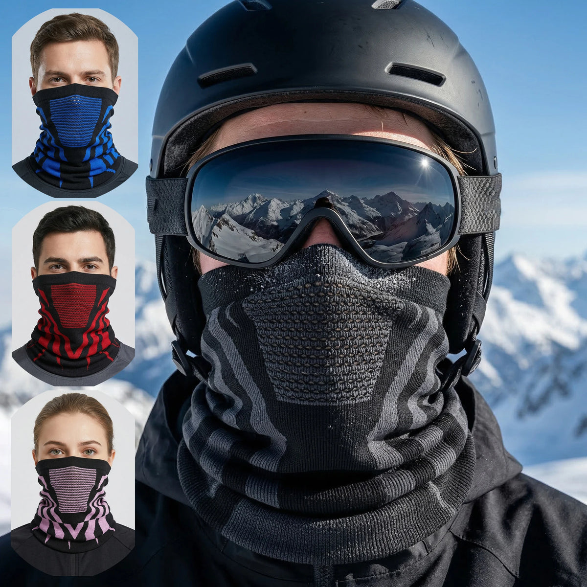 Winter Ski Mask for Women Men Warm Scarf Elastic Breathable Half Face Mask for Cycling Outdoor Sports Running Hiking Fishing