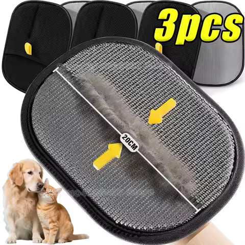 Reusable Electrostatic Pet Hair Removal Gloves for Cats and Dogs, Hair Collection Brush, Home Glue Device, Hair Scraper, Grooming Gloves