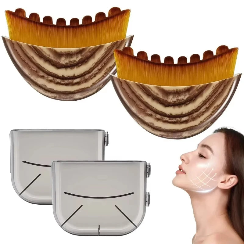 Lymphatic Contour Facial Brush, Lymphatic Drainage Massager, Facial Massager, Chin Skin Sculpting Tool for Face, Ergonomically Designed