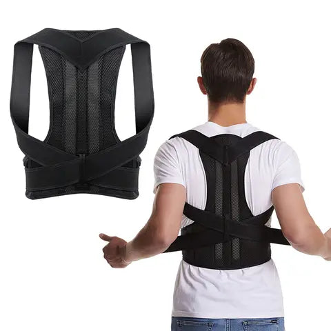 Back support posture correction for women and men, adjustable back lordos support belt shoulder posture support to improve scoliosis