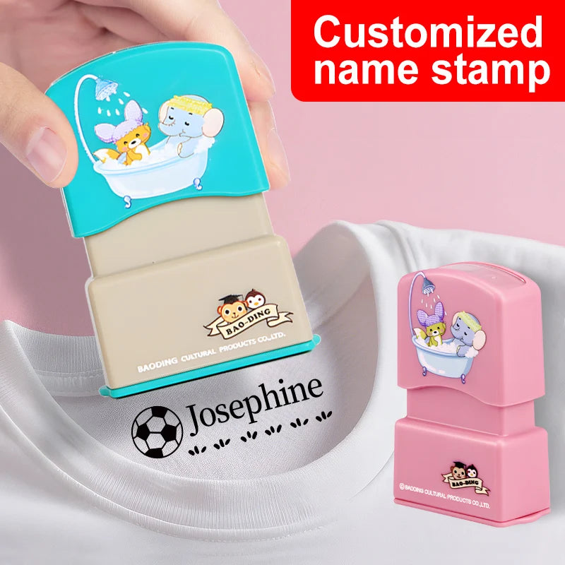 Personalisierter Namensstempel für Kinder – individuelle wasserdichte Siegelstempel für die Schule, langlebige, lichtbeständige Tinte, Reiseetui und Lernwerkzeuge