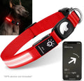 Waterproof LED Dog Collar with AirTag Holder – USB Rechargeable Light-Up Collar